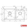 Chậu rửa bát Konox KN8245DO KN8245DO-01-600x600