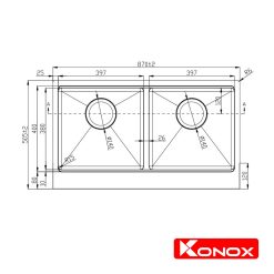 Alternative view of Chậu rửa bát Konox KN8750DA