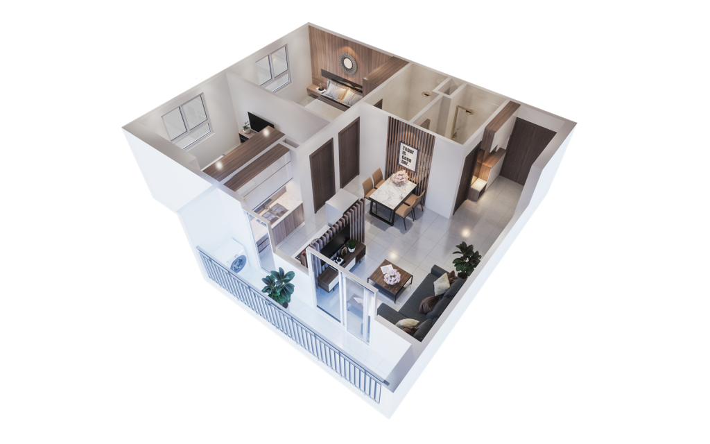 căn 2 ngủ ecohome 3