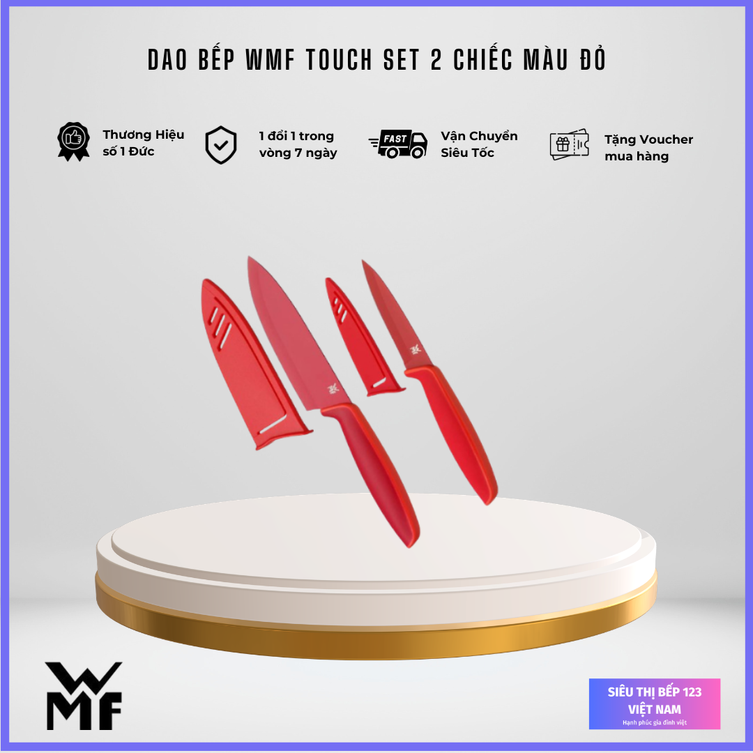 BỘ DAO THÁI WMF TOUCH 02 CHIẾC: Màu Đỏ hoặc Đen