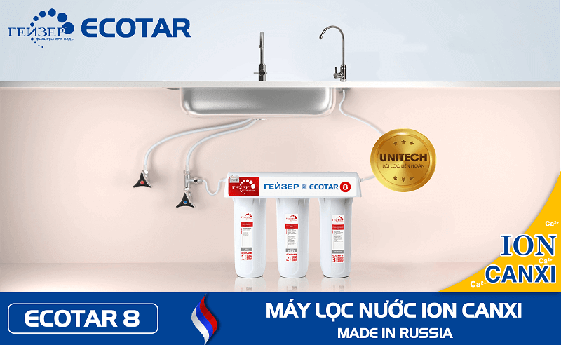 Máy lọc nước Ion Canxi Geyser Ecotar 8 phiên bản mới nhất Ưu điểm vượt trội của máy lọc nước Ion Canxi Geyser Ecotar 8