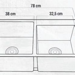 Alternative view of CHẬU RỬA ROSLERER RL04 8245 LỆCH