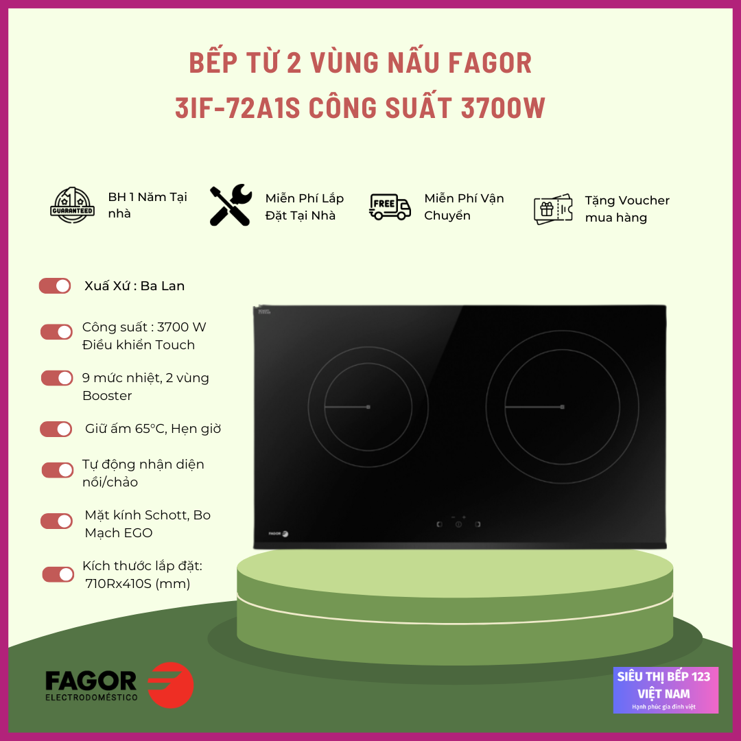 Bếp từ Fagor 3IF-72A1S – Nhập Khẩu Ba Lan 100% Bếp từ Fagor 3IF-72A1S – Nhập Khẩu Ba Lan 100%