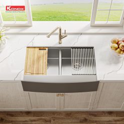 Chậu rửa bát Workstation Sink – Apron Sink KN8751DA Curve