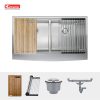 Chậu rửa bát Workstation Sink – Apron Sink KN8751DA Curve Chậu rửa bát Workstation Sink – Apron Sink KN8751DA Curve