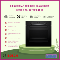 LÒ NƯỚNG BOSCH HBA5360B0K SERIE 6 MÀU ĐEN