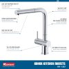 Vòi rửa bát dây rút KN1337 Vòi rửa bát dây rút KN1337