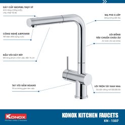 Vòi rửa bát dây rút KN1337