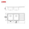 Chậu rửa bát European sink Premium KS11650 2B – Bàn phải Chậu rửa bát European sink Premium KS11650 2B – Bàn phải