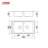 Chậu rửa bát European sink Premium KS8650 2B