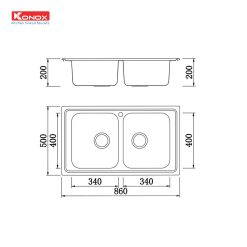 Alternative view of Chậu rửa bát European sink Premium KS8650 2B