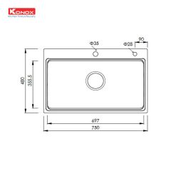 Alternative view of Chậu rửa bát Overmount Sink KN7548SO