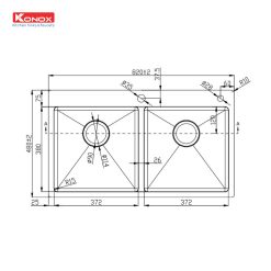 Alternative view of Chậu rửa bát Overmount Sink KN8248DOB