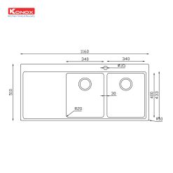 Alternative view of Chậu rửa bát Turkey Sink Miro 1160
