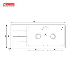 Alternative view of Chậu rửa bát Turkey sink Beta 1160 – Bàn trái