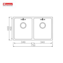 Alternative view of Chậu rửa bát Undermount Sink Cube 7544DU