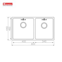 Alternative view of Chậu rửa bát Undermount Sink Cube 8144DU