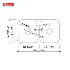 Alternative view of Chậu rửa bát Undermount Sink KN8246DUA