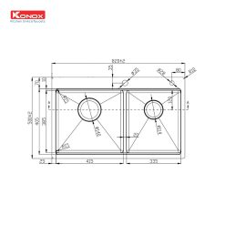 Alternative view of Chậu rửa bát Workstation Sink – Topmount Sink KN8250TD