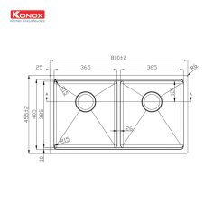 Alternative view of Chậu rửa bát Workstation Sink – Undermount Sink KN8046DUB