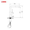Vòi rửa bát dây rút Artan Black Vòi rửa bát dây rút Artan Black