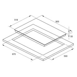 Alternative view of BẾP TỪ ĐA ĐIỂM FAGOR 3IF-ZONE96C4S