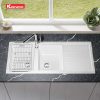 Chậu rửa bát Granite Sink Phoenix 1160 – White Silver Chậu rửa bát Granite Sink Phoenix 1160 – White Silver
