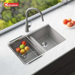 Chậu rửa bát Granite Sink Veloci 760D – Grey