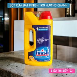 BỘT RỬA CHÉN BÁT FINISH 1KG HƯƠNG CHANH