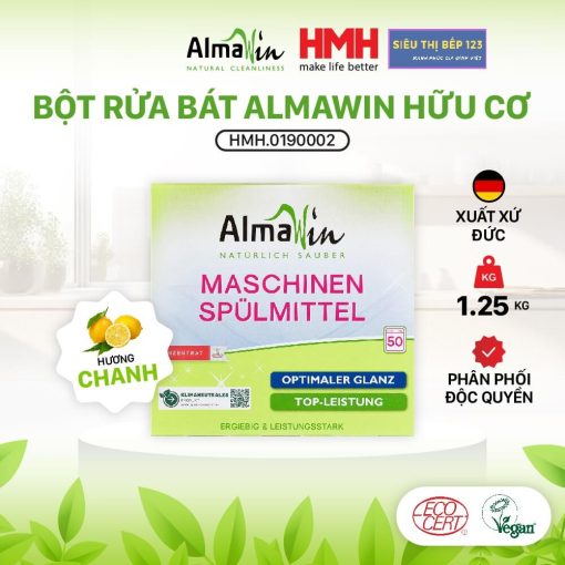 Bột Rửa Bát Almawin Hữu Cơ Hương Chanh-001