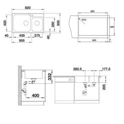 CHẬU RỬA BÁT BLANCO LEMIS XL 8 IF