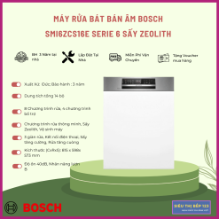 MÁY RỬA BÁT BOSCH SMI6ZCS16E