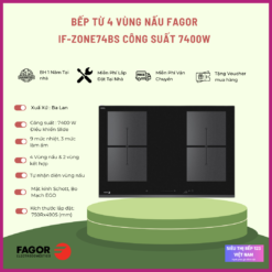 Bếp từ Fagor IF-ZONE74BS Công Suất 7400W