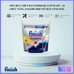 VIÊN RỬA BÁT FINISH QUANTUM 21 VIÊN 12 CHỨC NĂNG