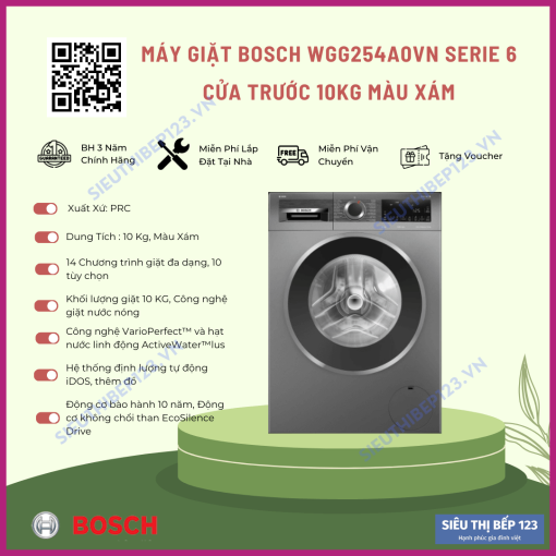 Máy giặt Bosch WGG254A0VN 10kg
