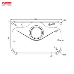 Chậu rửa bát Konox Nhật TARI 7851SR Chống Xước