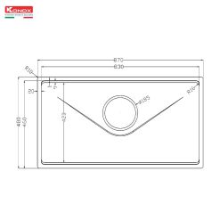 Chậu rửa bát Konox Nhật TARI 8748SR