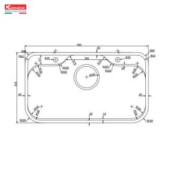 Chậu rửa bát Konox Nhật TARI 9051SR Chống Xước-001