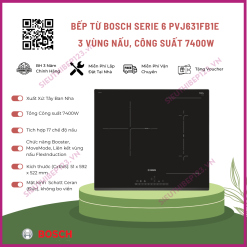 Bếp từ 3 vùng nấu BOSCH PVJ631FB1E