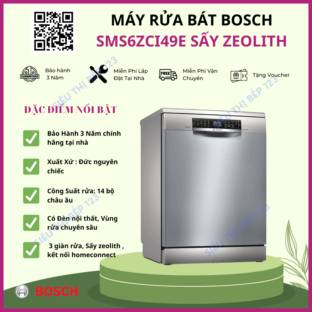 TOP MÁY RỬA BÁT BOSCH SERIE 6 CÓ SẤY ZEOLITH TỐT NHẤT 2024
