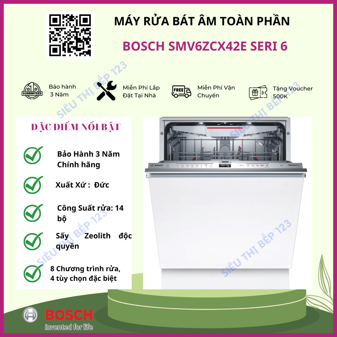 TOP MÁY RỬA BÁT BOSCH SERIE 6 CÓ SẤY ZEOLITH TỐT NHẤT 2024