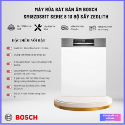 Máy rửa bát Bosch SMI8ZDS81T Series 8