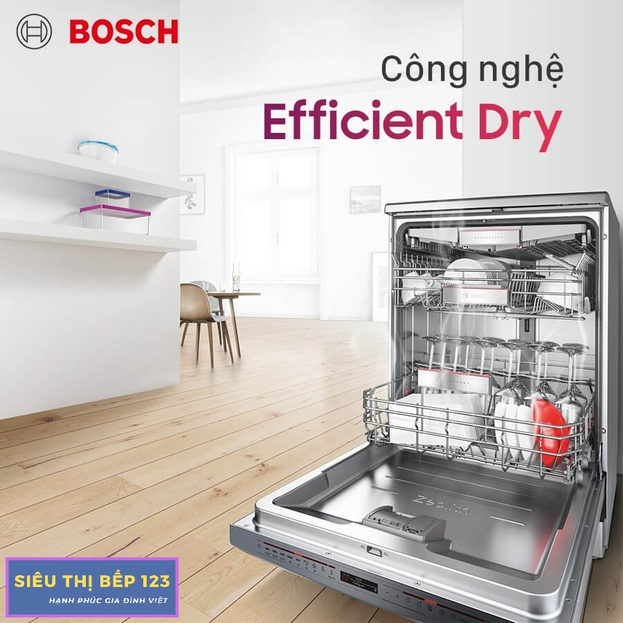 Đánh Giá Máy Rửa Bát Bosch SMS6ECI11E Sấy Hé Cửa
