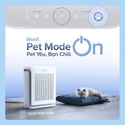 Máy Lọc Không Khí Levoit Vital 100S với không gian 52M2