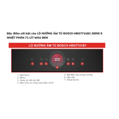 LÒ NƯỚNG BOSCH HBG7741B1 SERIE 8 NHIỆT PHÂN 71 LÍT MÀU ĐEN
