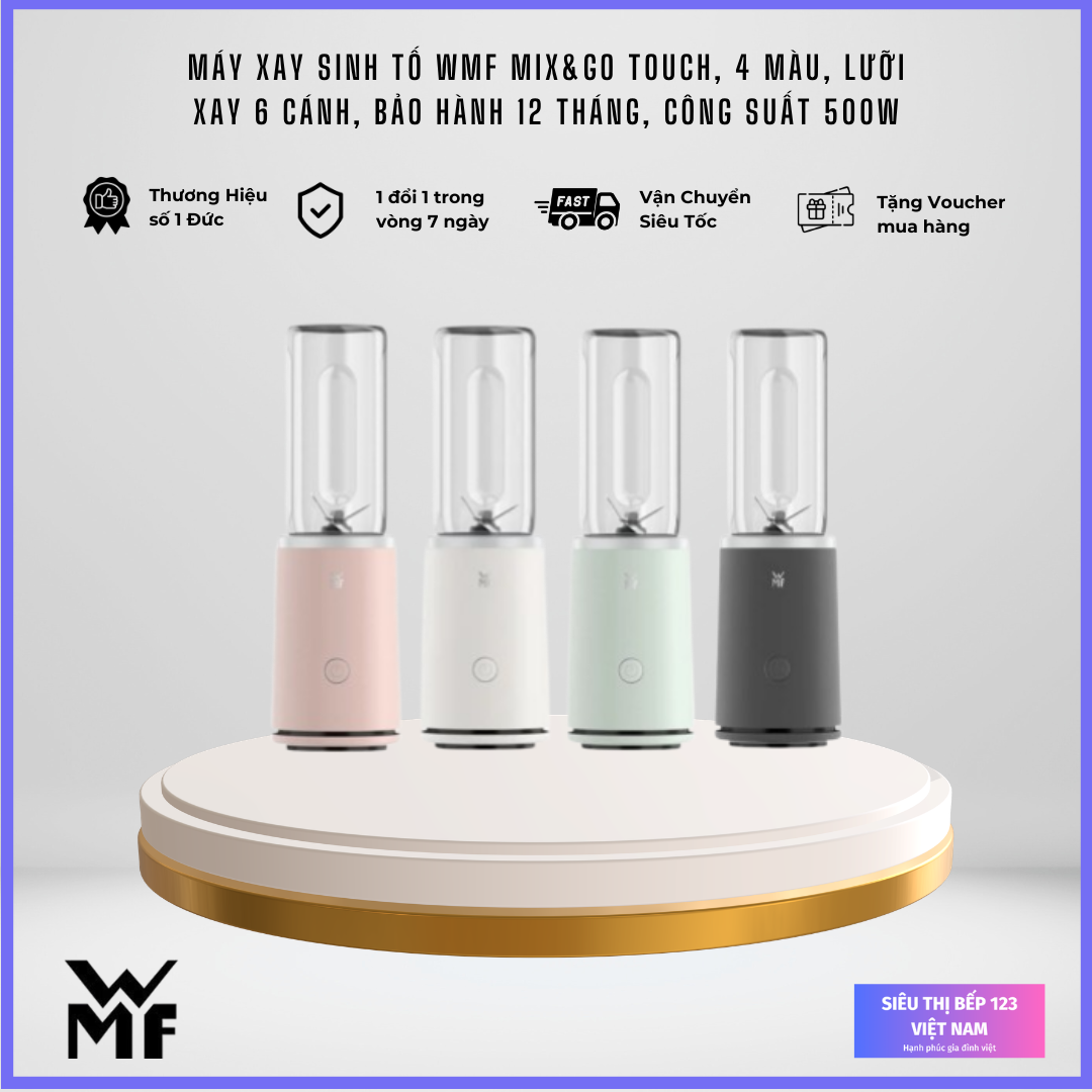 Máy Xay Sinh Tố WMF Mix&Go Touch, Nhiều Màu, Lưỡi Xay 6 Cánh Máy Xay Sinh Tố WMF Mix&Go Touch, Nhiều Màu, Lưỡi Xay 6 Cánh