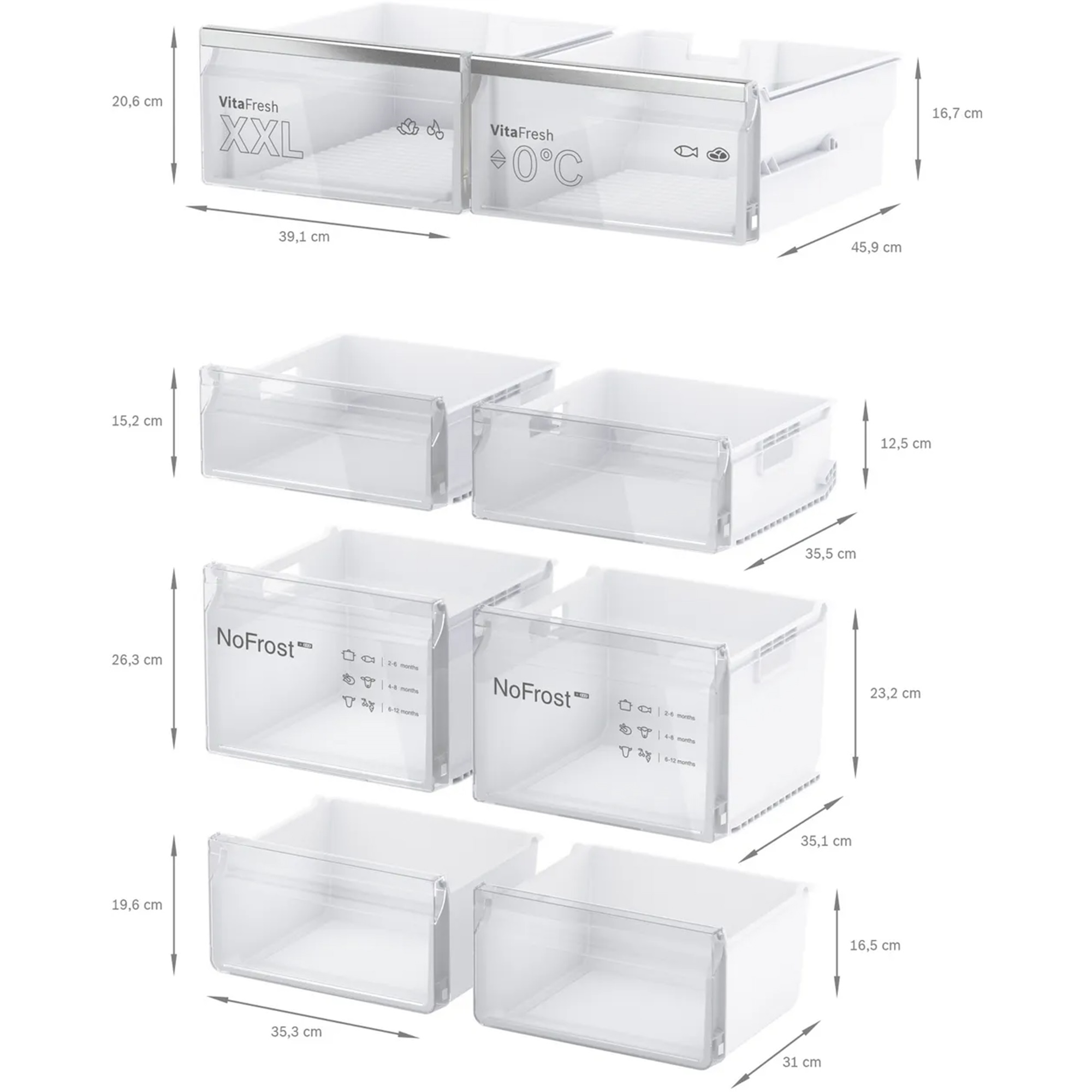 Tủ lạnh Bosch KFN96AXEA Seri 4 dung tích 646L, 4 cánh, Màu Đen Tủ lạnh Bosch KFN96AXEA Seri 4 dung tích 646L, 4 cánh, Màu Đen - Ảnh 8