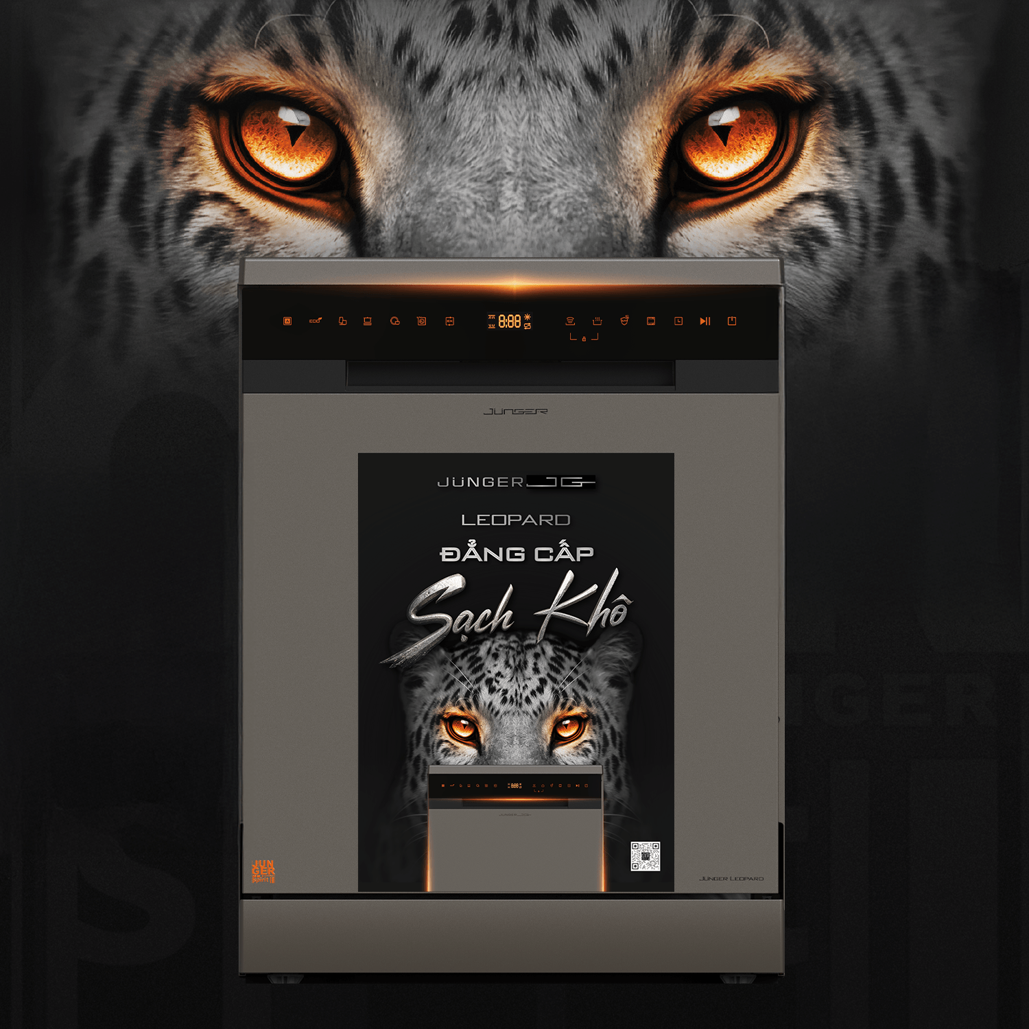 Máy rửa bát Junger JG Leopard DWJ-163-MS Máy rửa bát Junger JG Leopard DWJ-163-MS