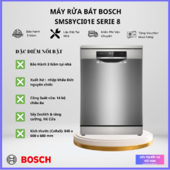 Máy rửa bát độc lập BOSCH SMS8YCI01E Serie 8