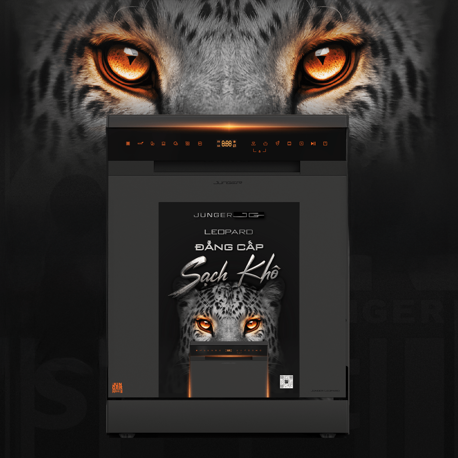 Máy rửa bát Junger JG Leopard DWJ-183-VG Máy rửa bát Junger JG Leopard DWJ-183-VG